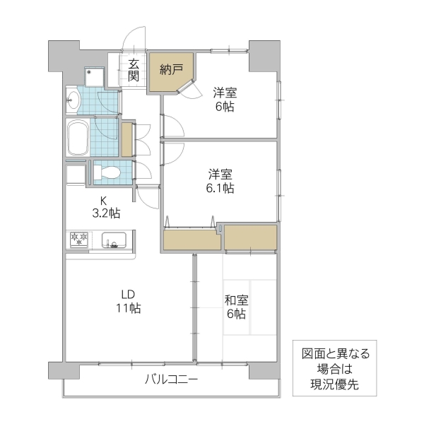 レグザ土浦アクアガーデンの間取り