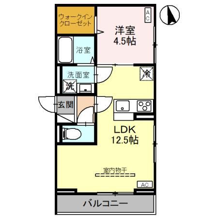 さいたま市大宮区大原のアパートの間取り