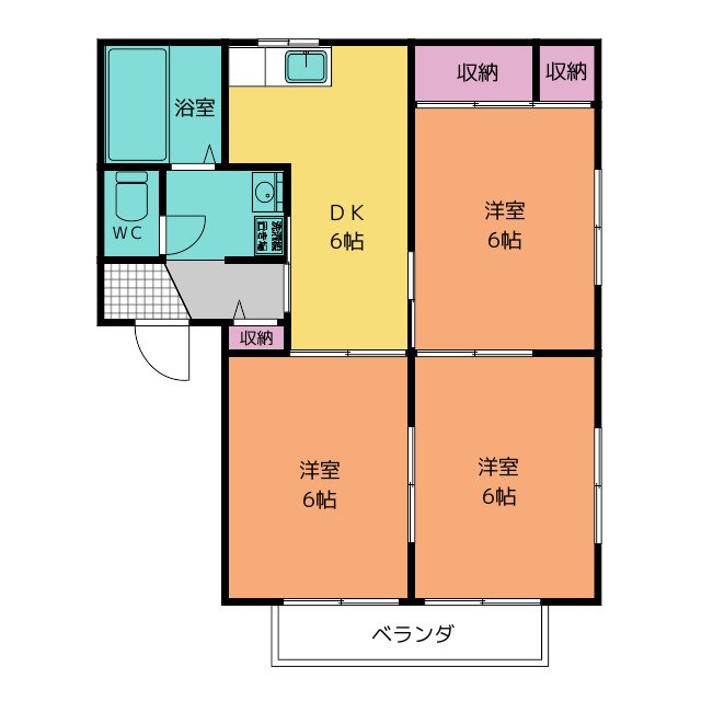 ディアス杉村Ｂの間取り