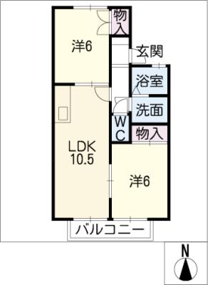 木曽三川ハイツの間取り