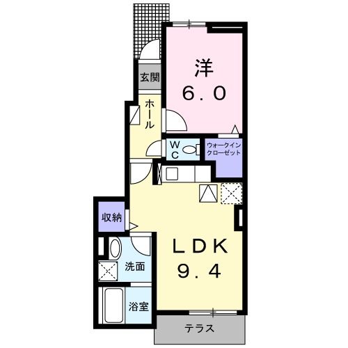 八代市西片町のアパートの間取り