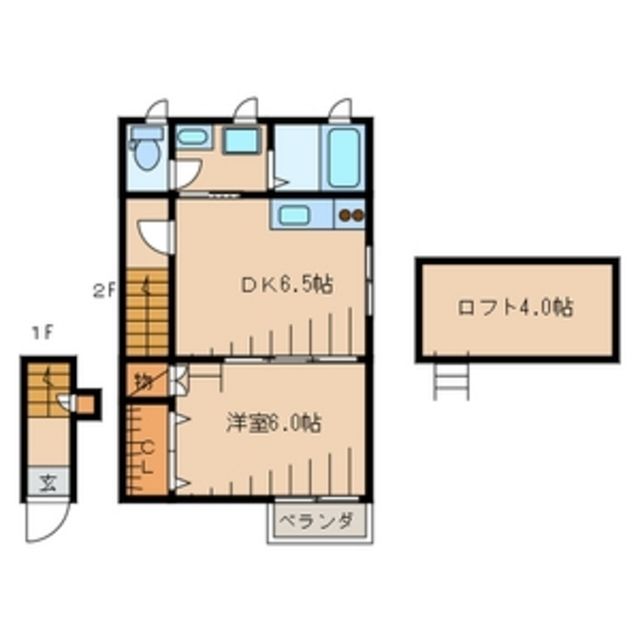 国分寺市東元町のアパートの間取り