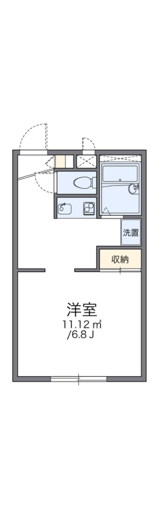 レオパレスメルベーユ徳行の間取り