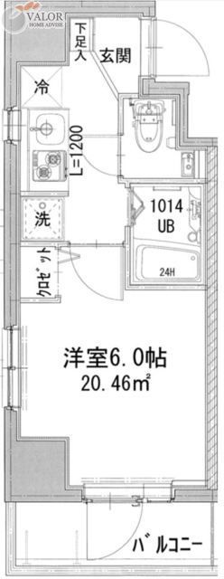 横浜市中区扇町のマンションの間取り