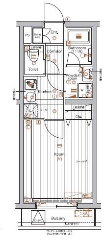 世田谷区奥沢のマンションの間取り