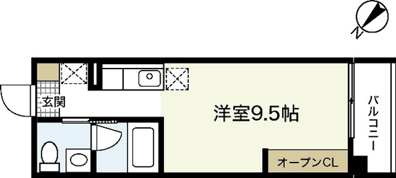 広島市佐伯区五日市町大字石内のアパートの間取り