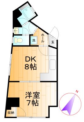 東京都品川区旗の台６（マンション）の賃貸物件の間取り