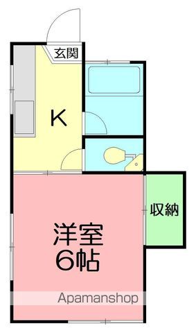 小田急小田原線 東海大学前駅 徒歩20分 2階建 築43年の間取り写真
