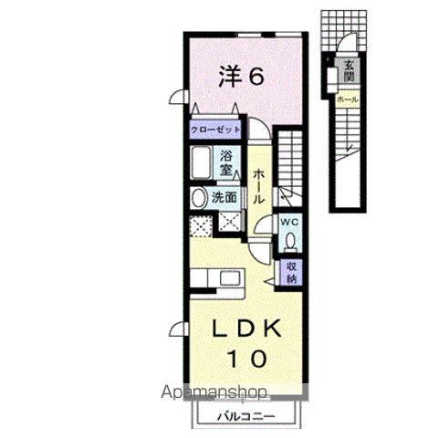 ＪＲ山陽本線 倉敷駅 徒歩41分 2階建 築20年の間取り写真