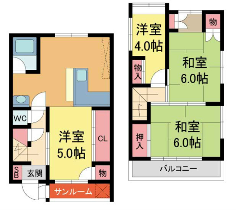 能登町11-6 貸家の間取り写真