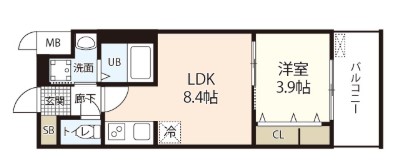 S-RESIDENCE表町の間取り写真