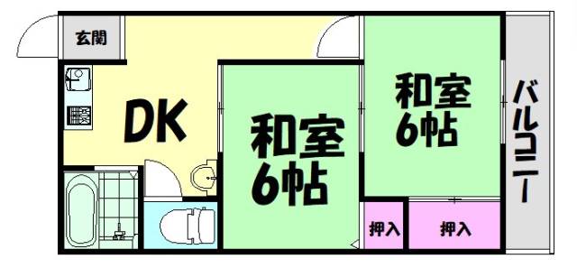 マンション平岡の間取り写真