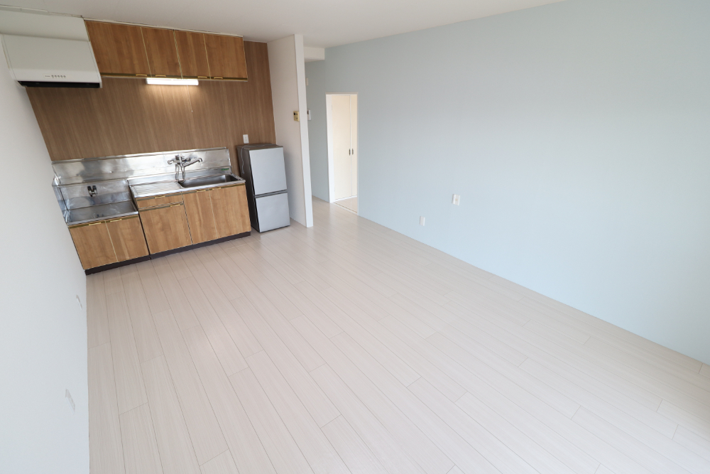 キッチン　２口ガステーブルついています