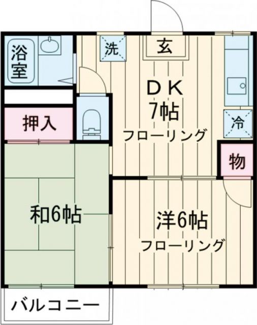 東京都調布市緑ケ丘２（アパート）の賃貸物件の間取り