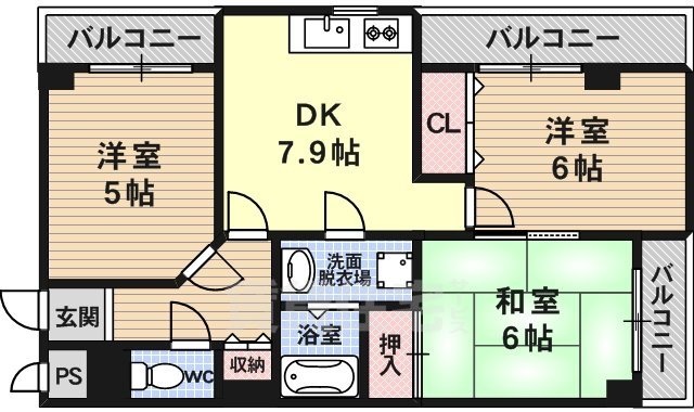 ソレイユ三宅の間取り