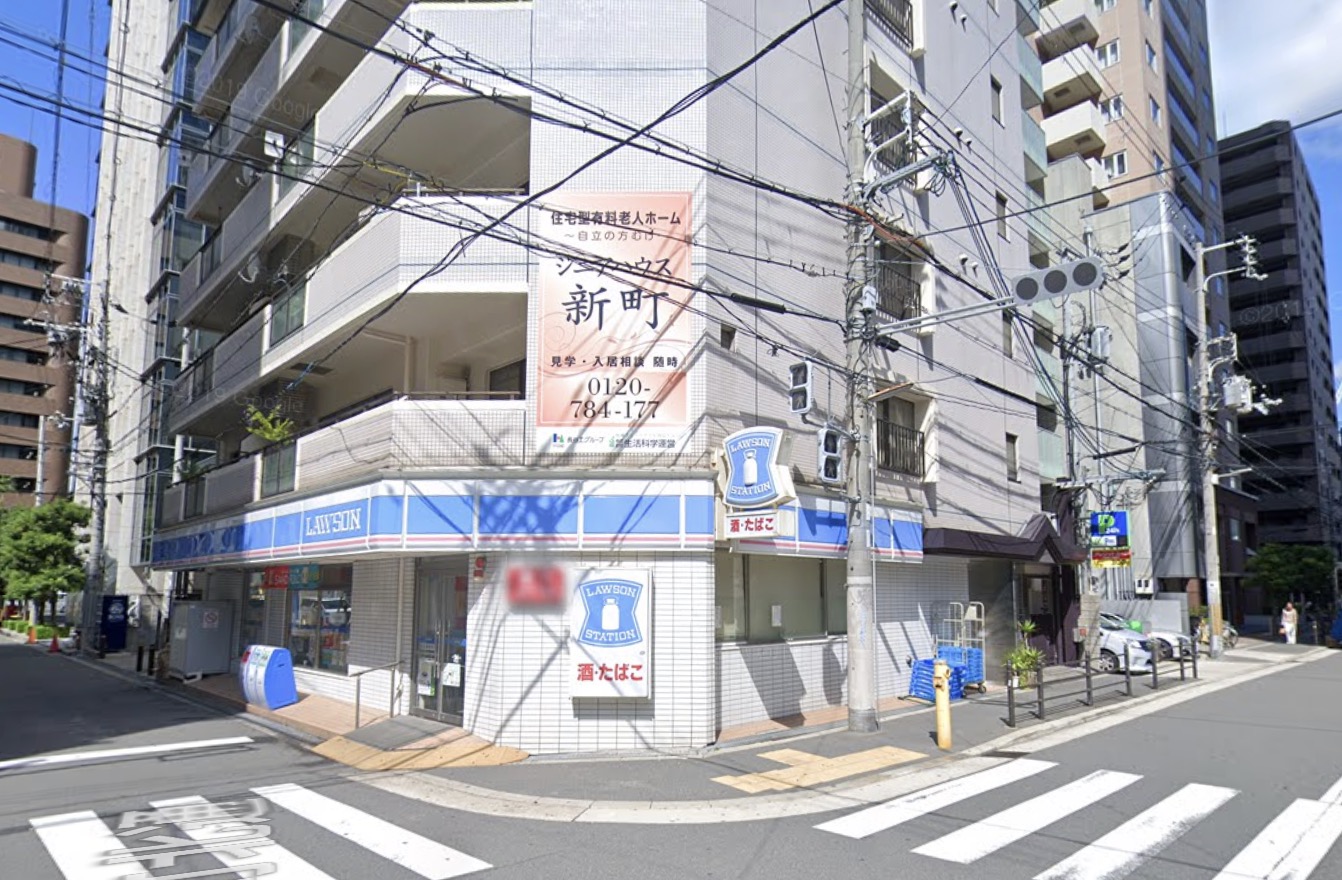 コンビニ　ローソン大阪厚生年金会館前店（コンビニ）まで107m