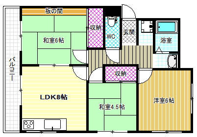 エムテック藤井寺の間取り