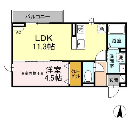 【ＤーＲＯＯＭ柏木３丁目の間取り】