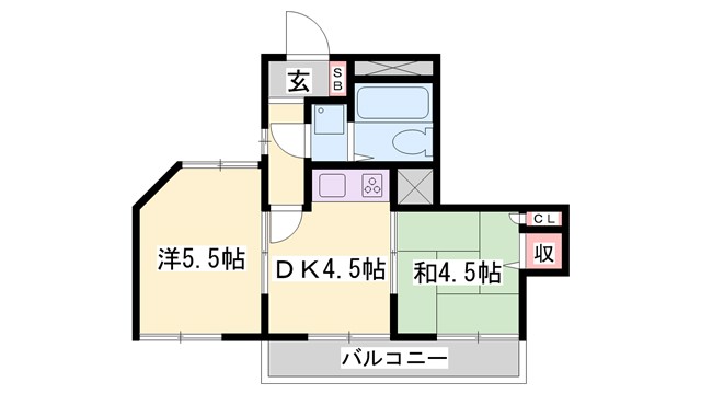 たつの市龍野町日山のマンションの間取り