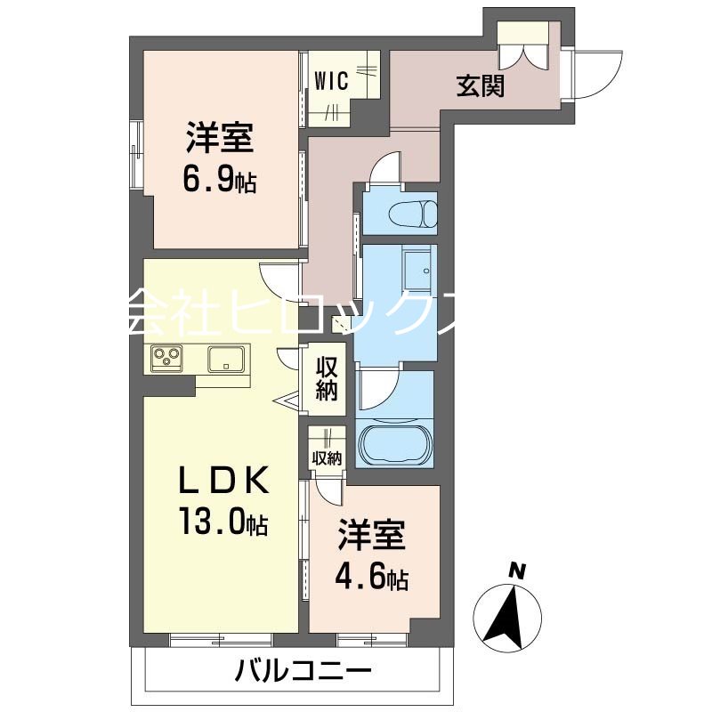 オークヒルズ南中野の間取り