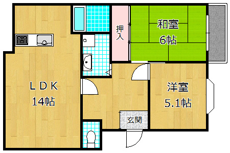 ドミシル並川の間取り