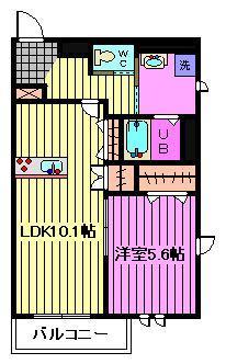 さいたま市浦和区北浦和のマンションの間取り