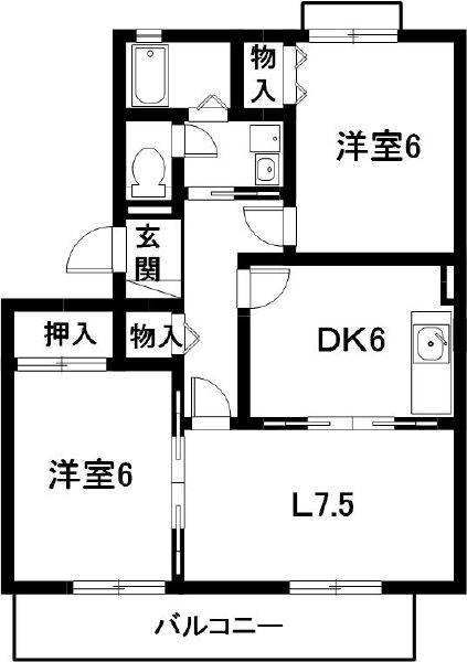 長久手市野田農のアパートの間取り