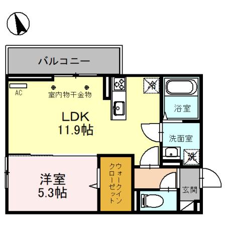 D-ROOM三河町の間取り