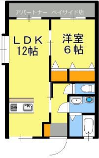 鹿児島市日之出町のマンションの間取り