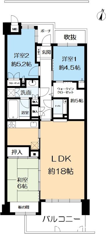 イトーピア御影山手坂 山手西館の間取り