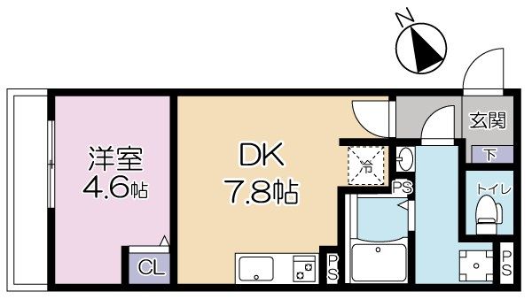 板橋区大谷口上町のマンションの間取り