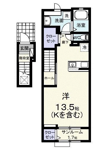 富士宮市小泉のアパートの間取り