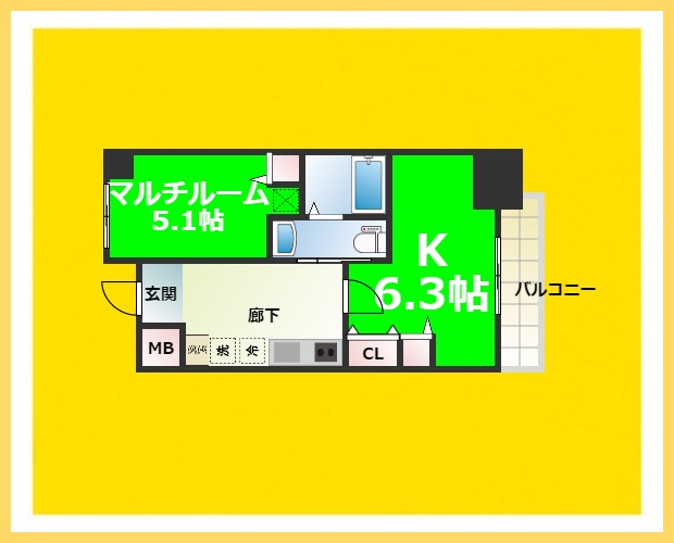 エステムプラザ難波EASTIIブレストの間取り