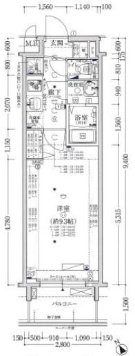 【大阪市浪速区塩草のマンションの間取り】