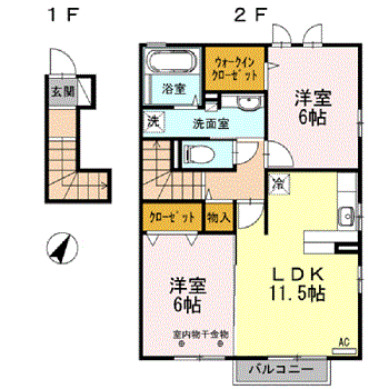 Confort Shigino(コンフォール シギノ)の間取り