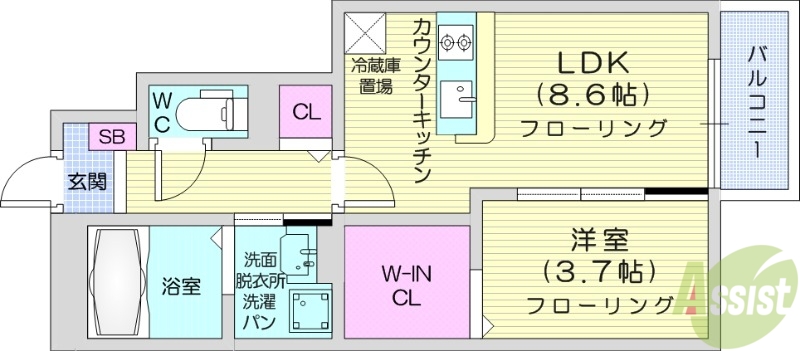 イーズトベースの間取り