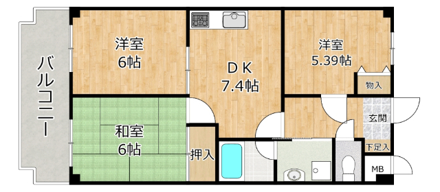 Ｋ．１ｓｔの間取り