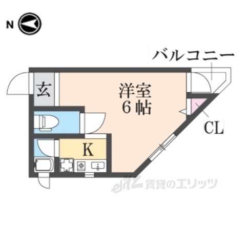 橿原市中曽司町のマンションの間取り