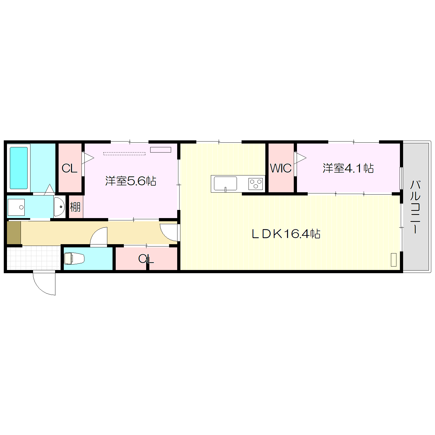 仮称D-ROOM新家2丁目の間取り