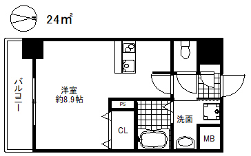 ファーストフィオーレ三宮イースト２の間取り