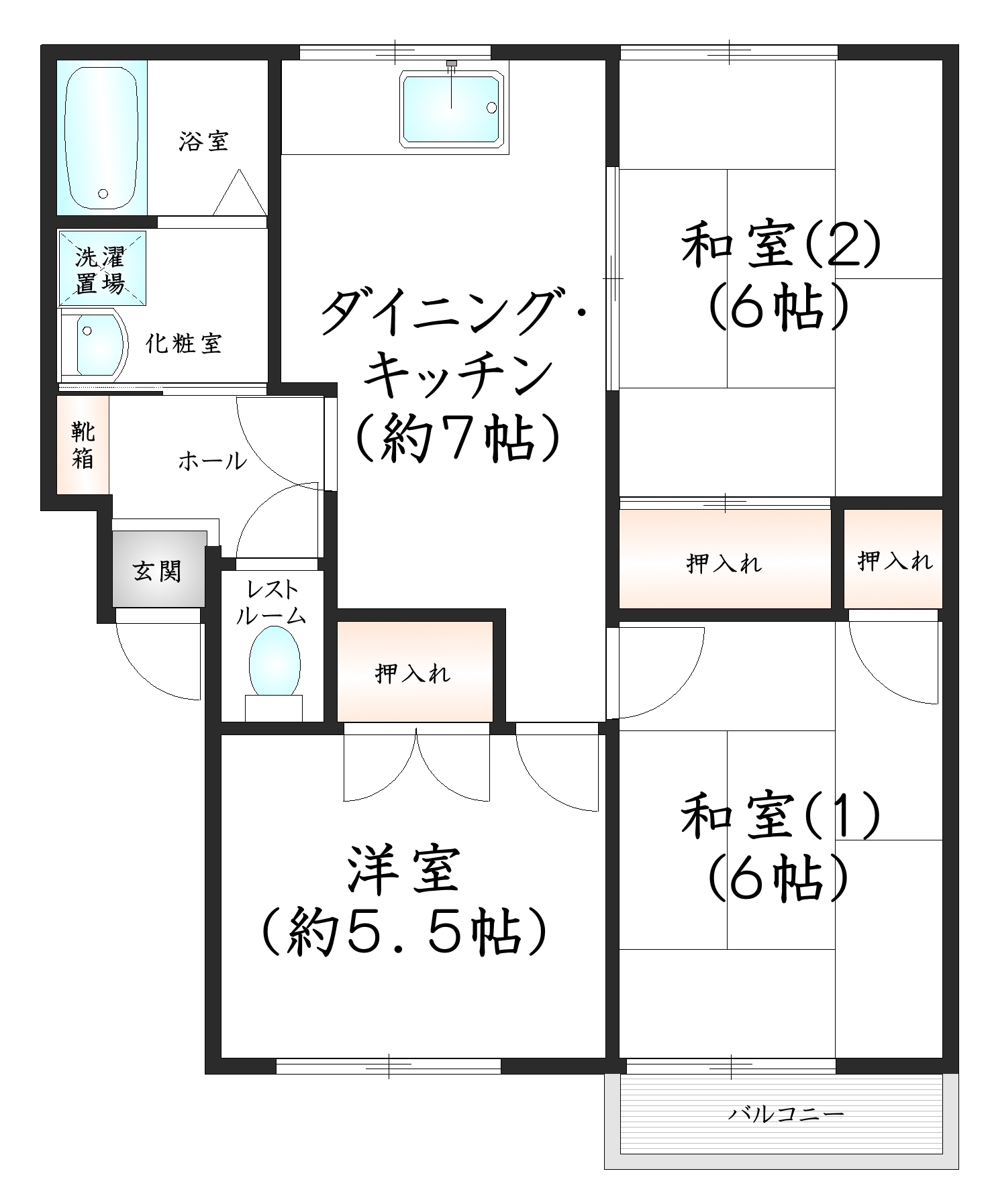 オリエント柚の木　C棟の間取り