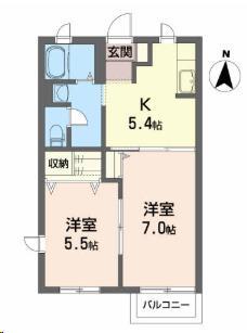 ハイツ西地蔵野Ａの間取り