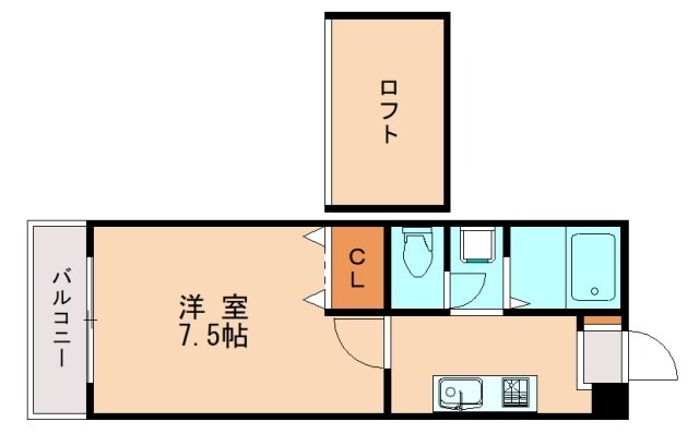 福岡市東区舞松原のアパートの間取り