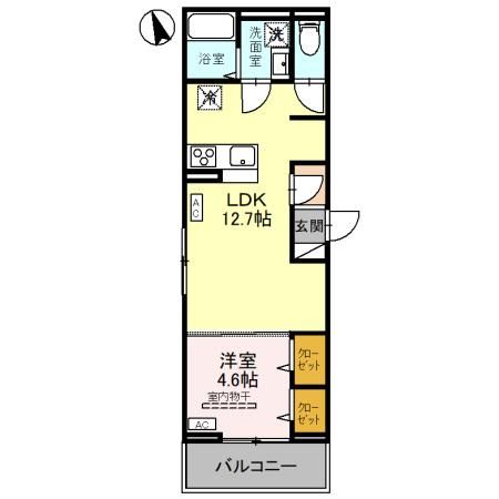 さいたま市大宮区大原のアパートの間取り