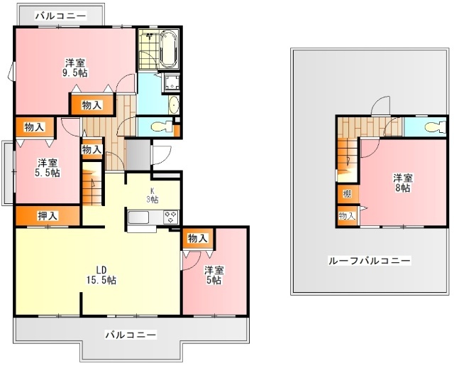 八王子市別所のマンションの間取り