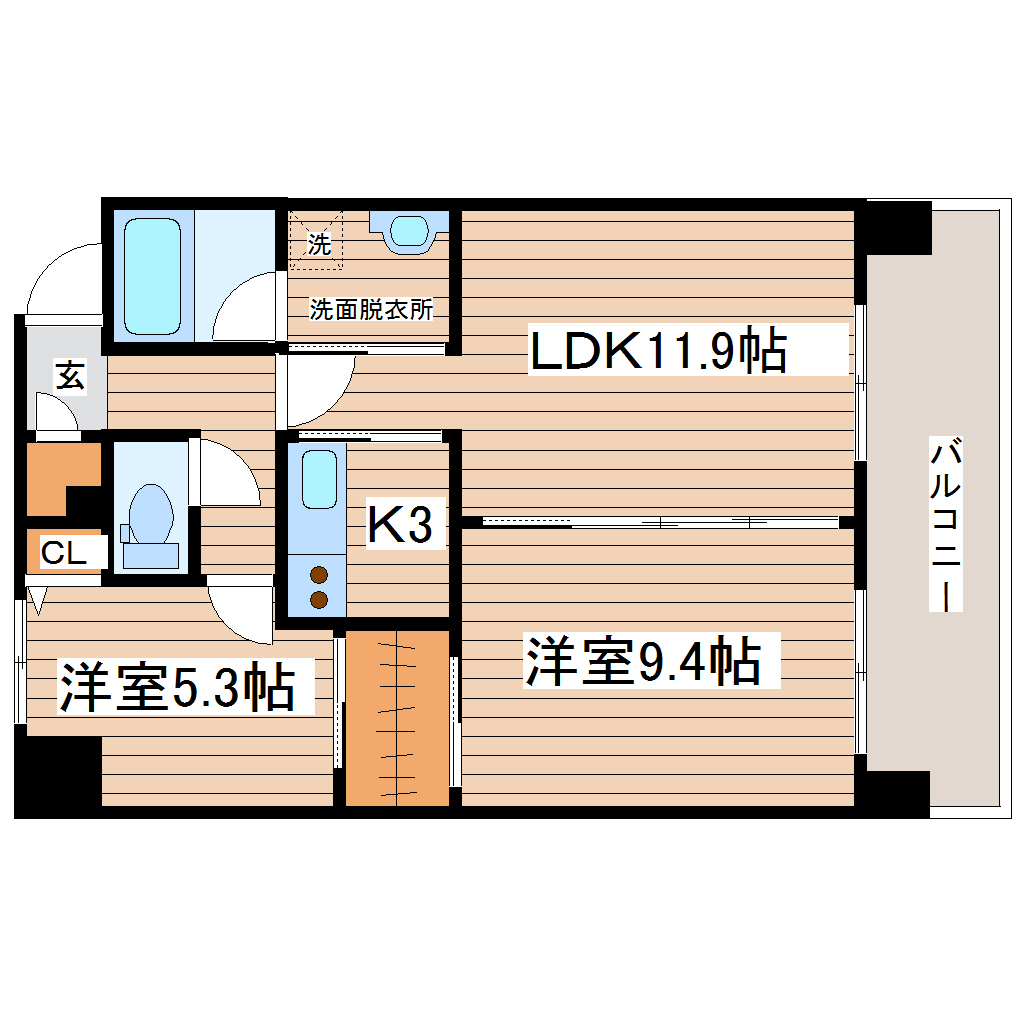 リージア勾当台公園の間取り