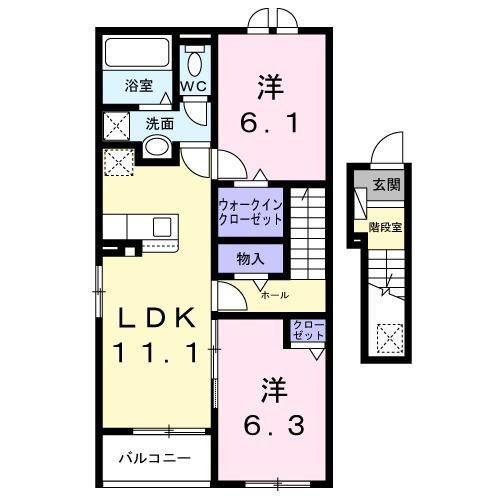 カーサ　ミナトIIの間取り