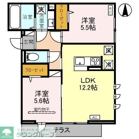 坂戸市南町のアパートの間取り