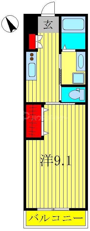 柏市高柳のマンションの間取り