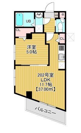 千葉市稲毛区稲毛のマンションの間取り